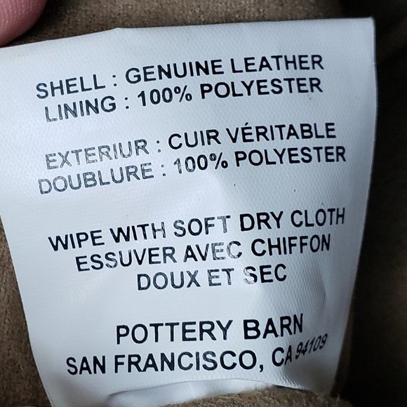 POTTERY BARN 100% Leather Gold Tassel Clutch Bag - Picture 6 of 7